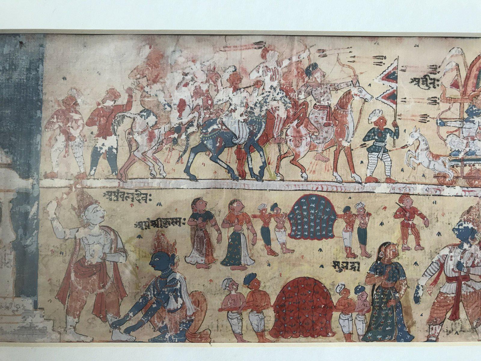 1210 A set of 6 Old Orissa Painting Fragments - Geet Gobind Jayadev-WOVENSOULS-Antique-Vintage-Textiles-Art-Decor