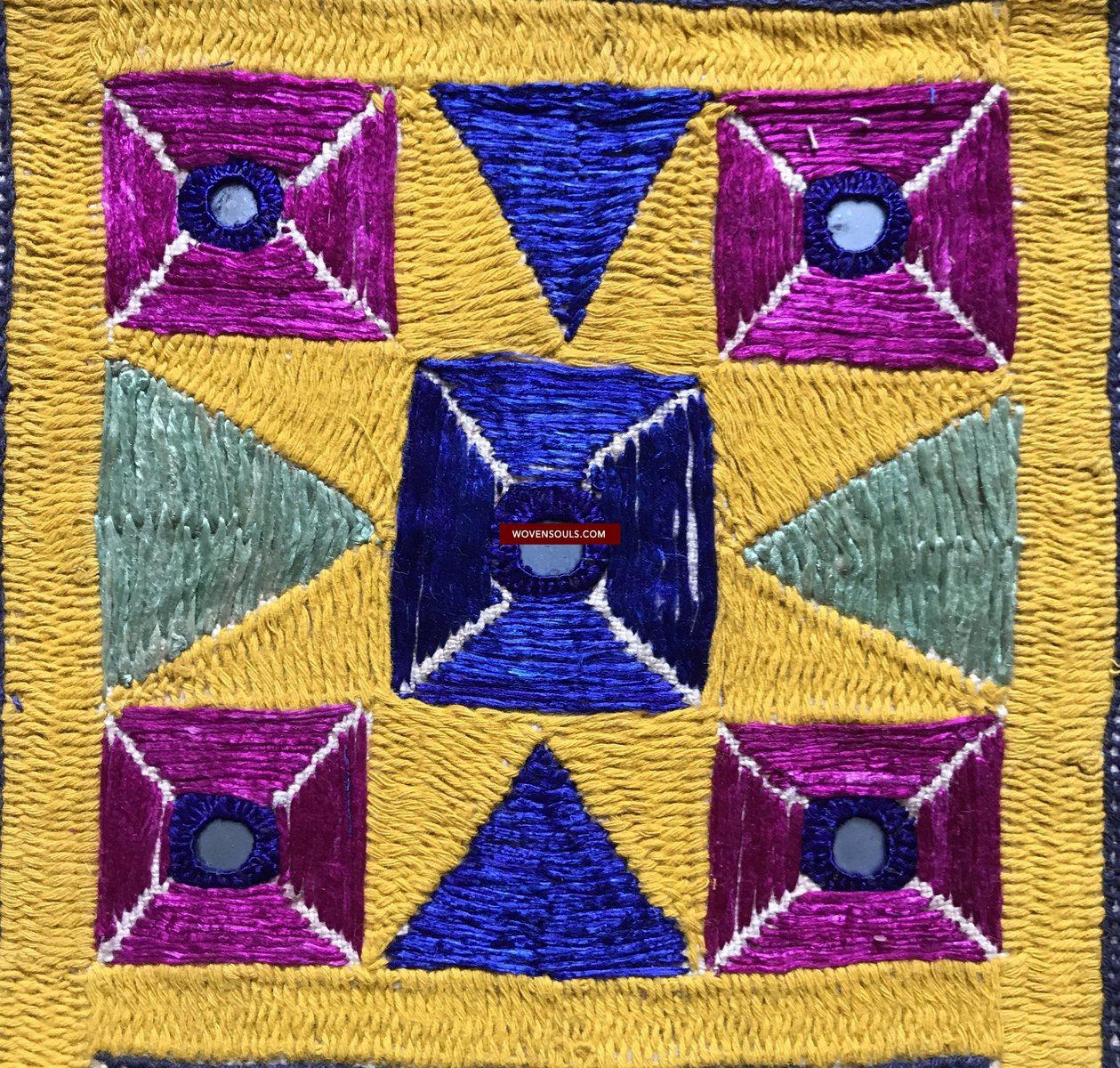 1212 Vintage Gujarat Embroidery Home Decor-WOVENSOULS-Antique-Vintage-Textiles-Art-Decor