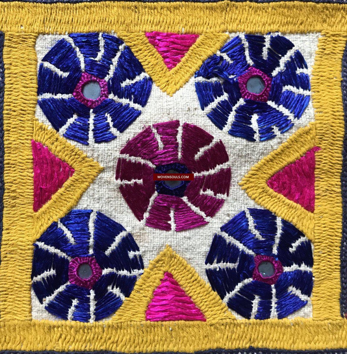 1212 Vintage Gujarat Embroidery Home Decor-WOVENSOULS-Antique-Vintage-Textiles-Art-Decor