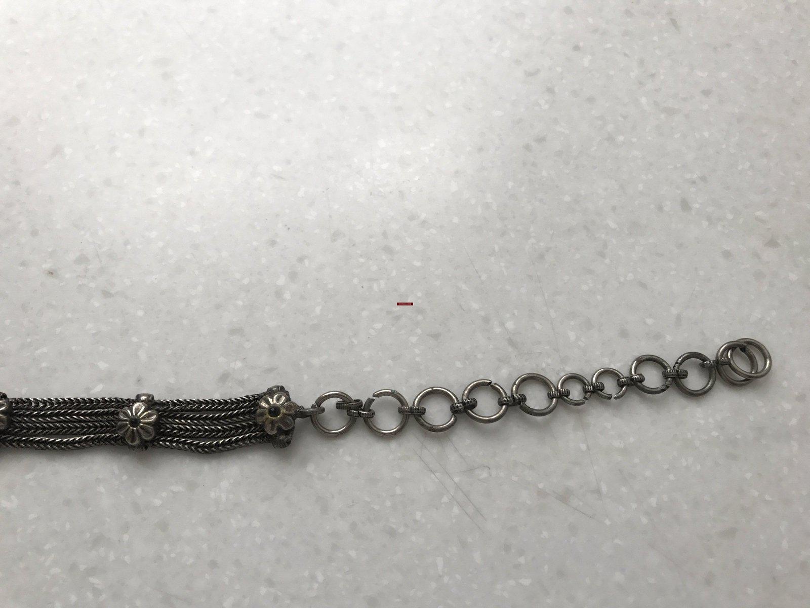 1213 Vintage Indian Silver Jewelry - Waist Belt - Kandoro-WOVENSOULS-Antique-Vintage-Textiles-Art-Decor