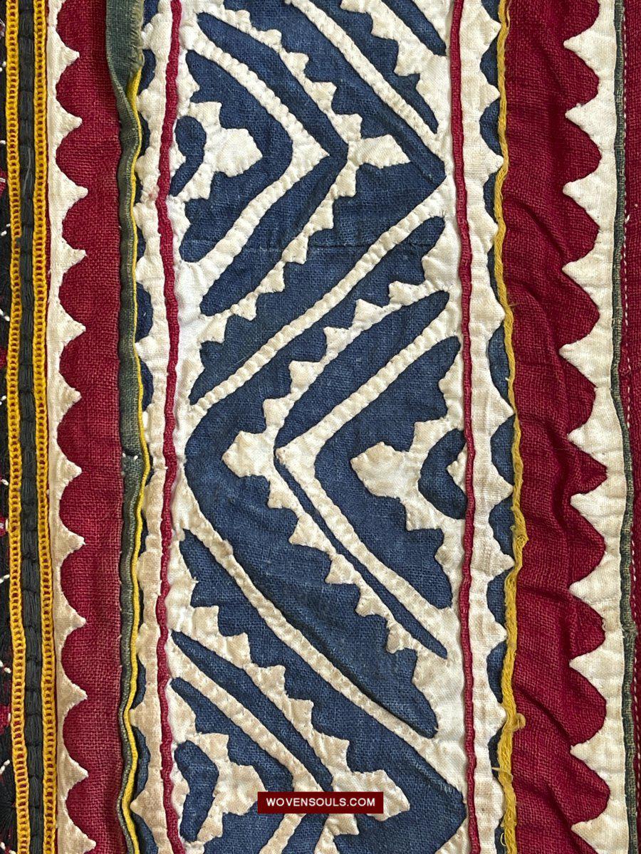 1216 Rare Vintage Ceremonial Camel Cover with Embroidery - Sindh / Rajasthan-WOVENSOULS-Antique-Vintage-Textiles-Art-Decor