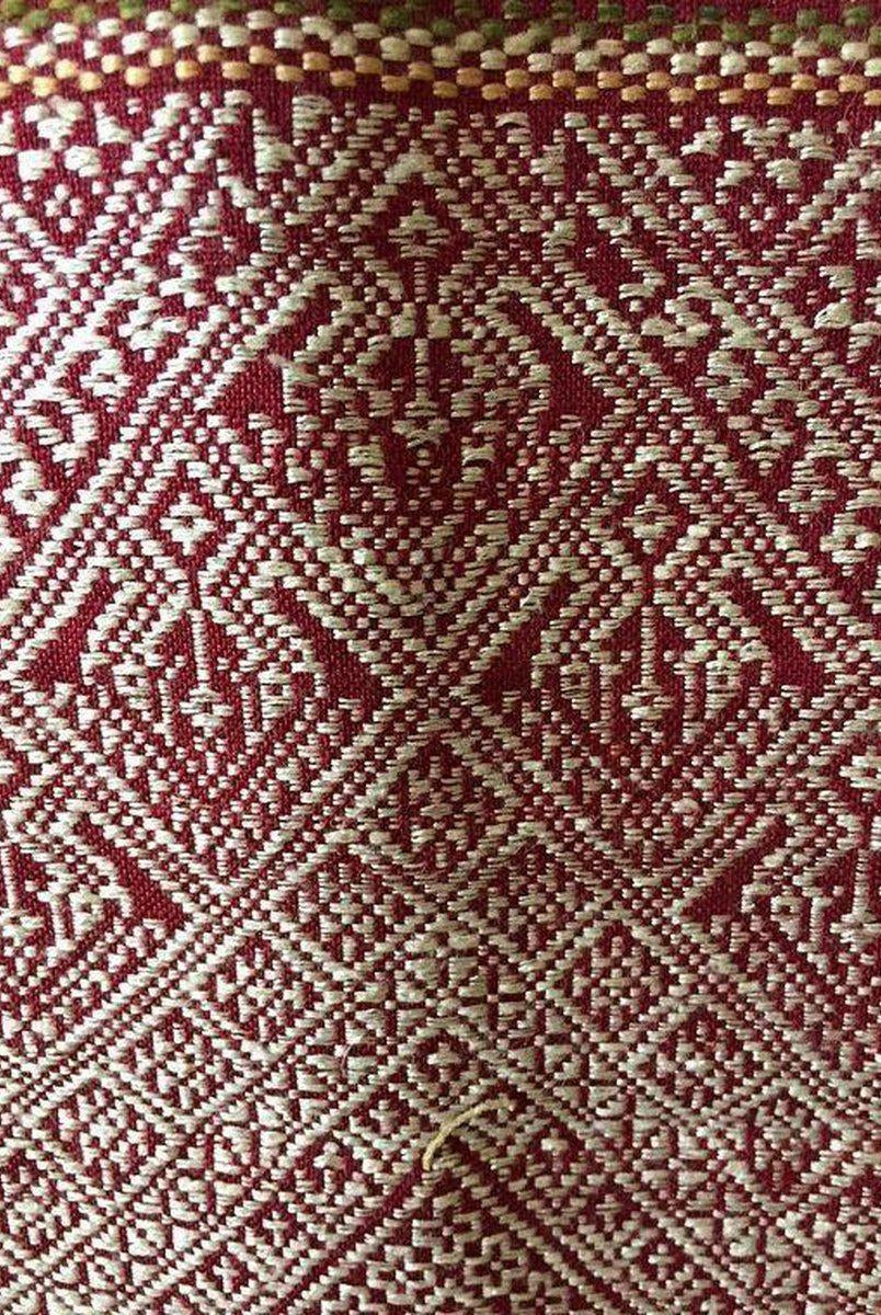 Tessitura di seta vintage del Laos del 1218 - Stola-WOVENSOULS-Arredamento artistico-tessile-vintage-antico