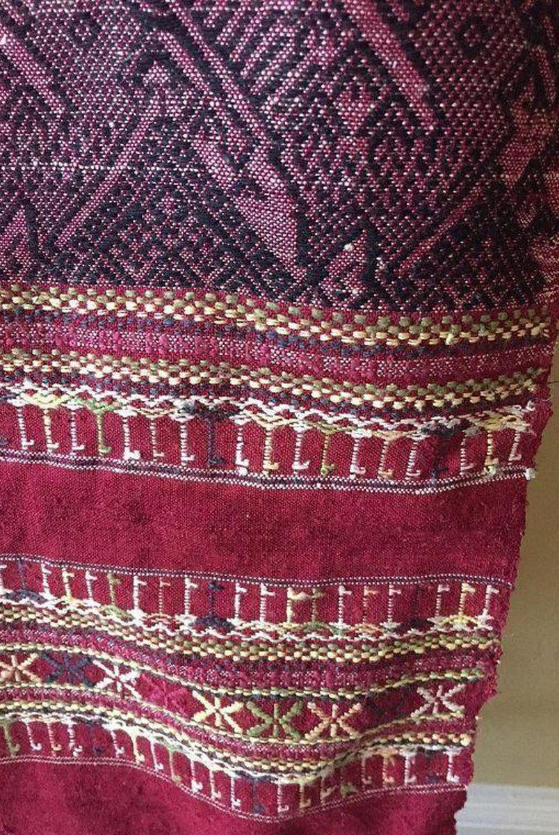 Tessitura di seta vintage del Laos del 1218 - Stola-WOVENSOULS-Arredamento artistico-tessile-vintage-antico