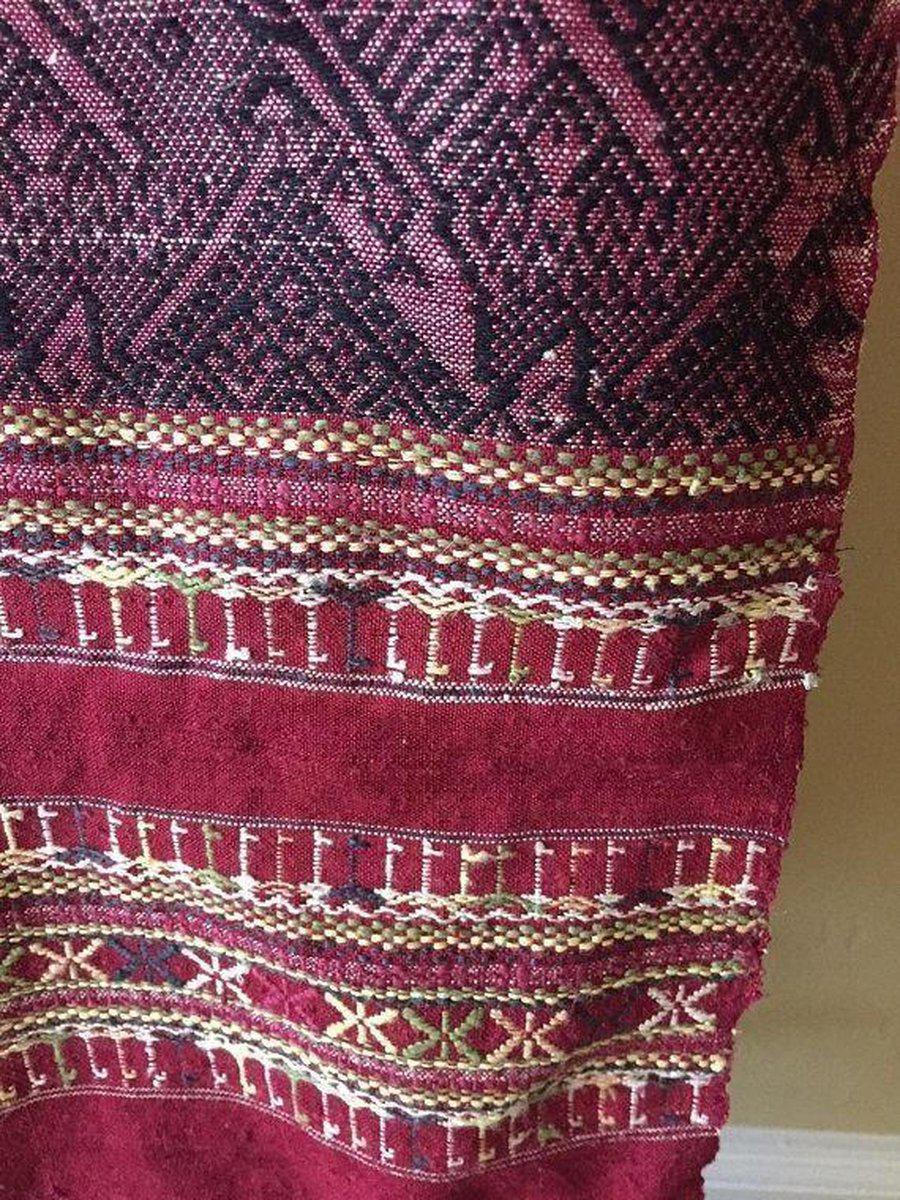 1218 Vintage Laos Silk Weaving - Stole-WOVENSOULS-Antique-Vintage-Textiles-Art-Decor