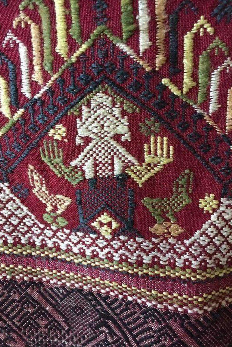 Tessitura di seta vintage del Laos del 1218 - Stola-WOVENSOULS-Arredamento artistico-tessile-vintage-antico