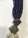 1223 - Antique Tribal Bead Wedding Necklace with 8 Bronze beads - Odisha-WOVENSOULS-Antique-Vintage-Textiles-Art-Decor