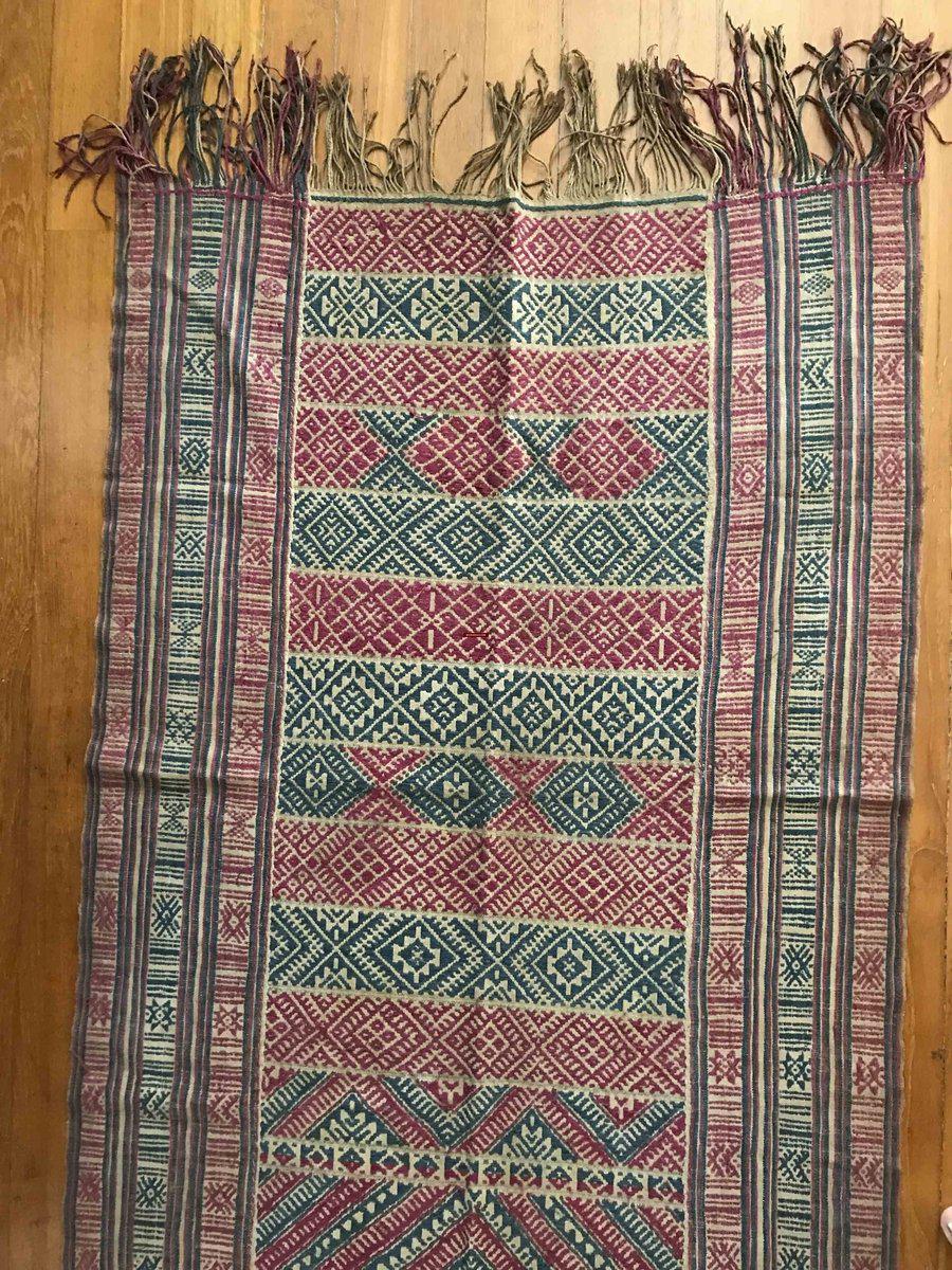 1229 Châle tissé à la main du Bhoutan de qualité musée antique-WOVENSOULS-Antique-Vintage-Textiles-Art-Décor