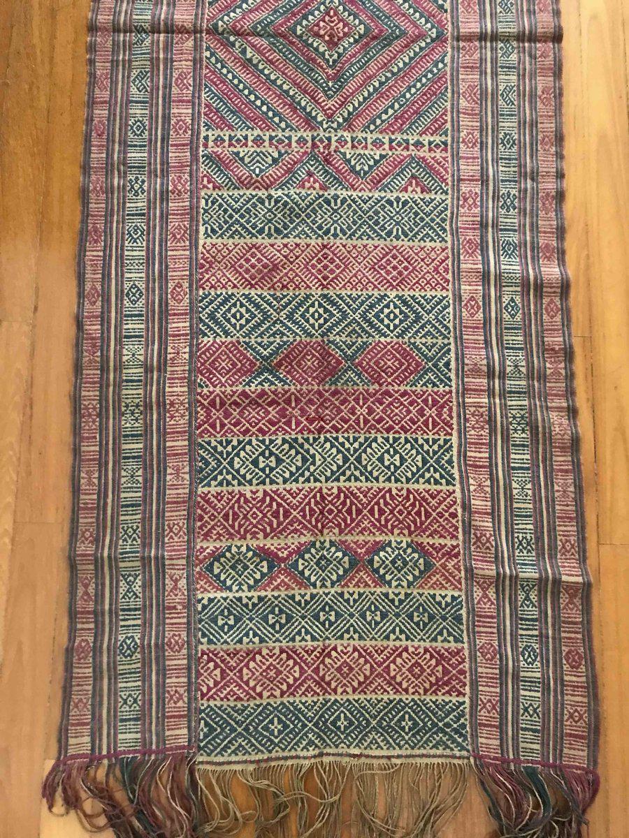1229 Châle tissé à la main du Bhoutan de qualité musée antique-WOVENSOULS-Antique-Vintage-Textiles-Art-Décor