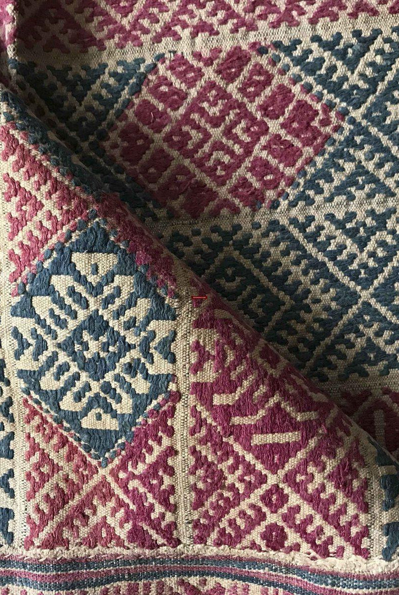 1229 Antiker handgewebter Schal in Museumsqualität aus Bhutan-WOVENSOULS-Antike-Vintage-Textilien-Kunst-Dekor