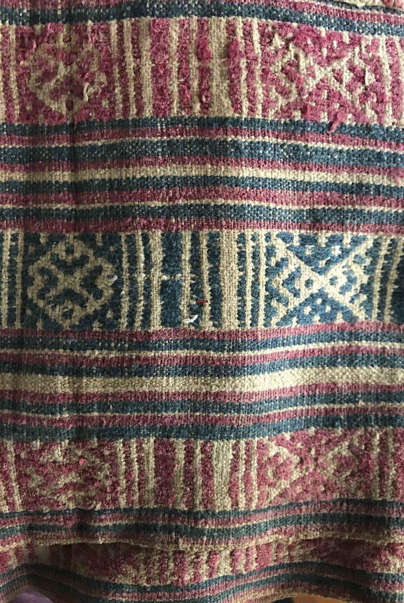 1229 Antiker handgewebter Schal in Museumsqualität aus Bhutan-WOVENSOULS-Antike-Vintage-Textilien-Kunst-Dekor