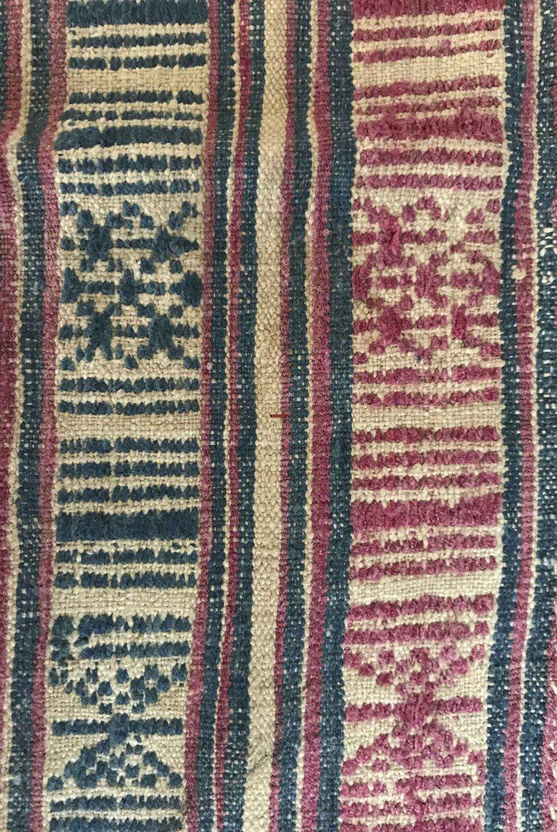 1229 Antiker handgewebter Schal in Museumsqualität aus Bhutan-WOVENSOULS-Antike-Vintage-Textilien-Kunst-Dekor