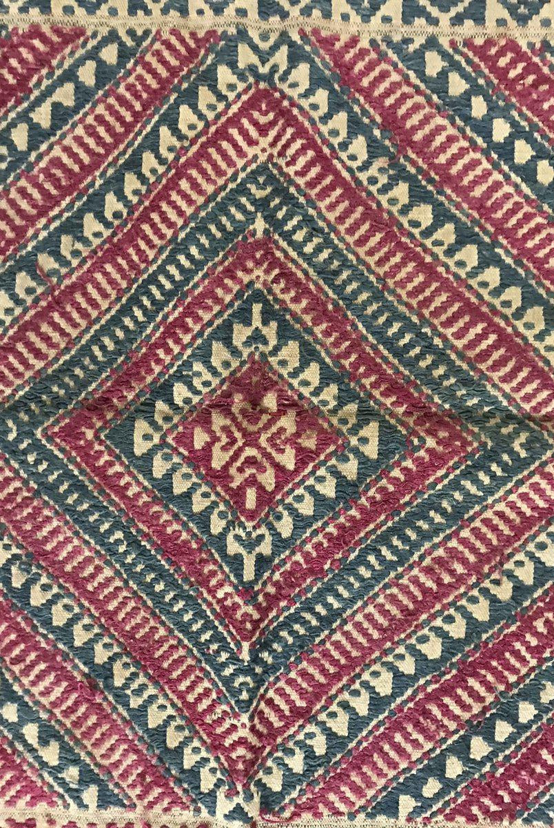 1229 Antiker handgewebter Schal in Museumsqualität aus Bhutan-WOVENSOULS-Antike-Vintage-Textilien-Kunst-Dekor