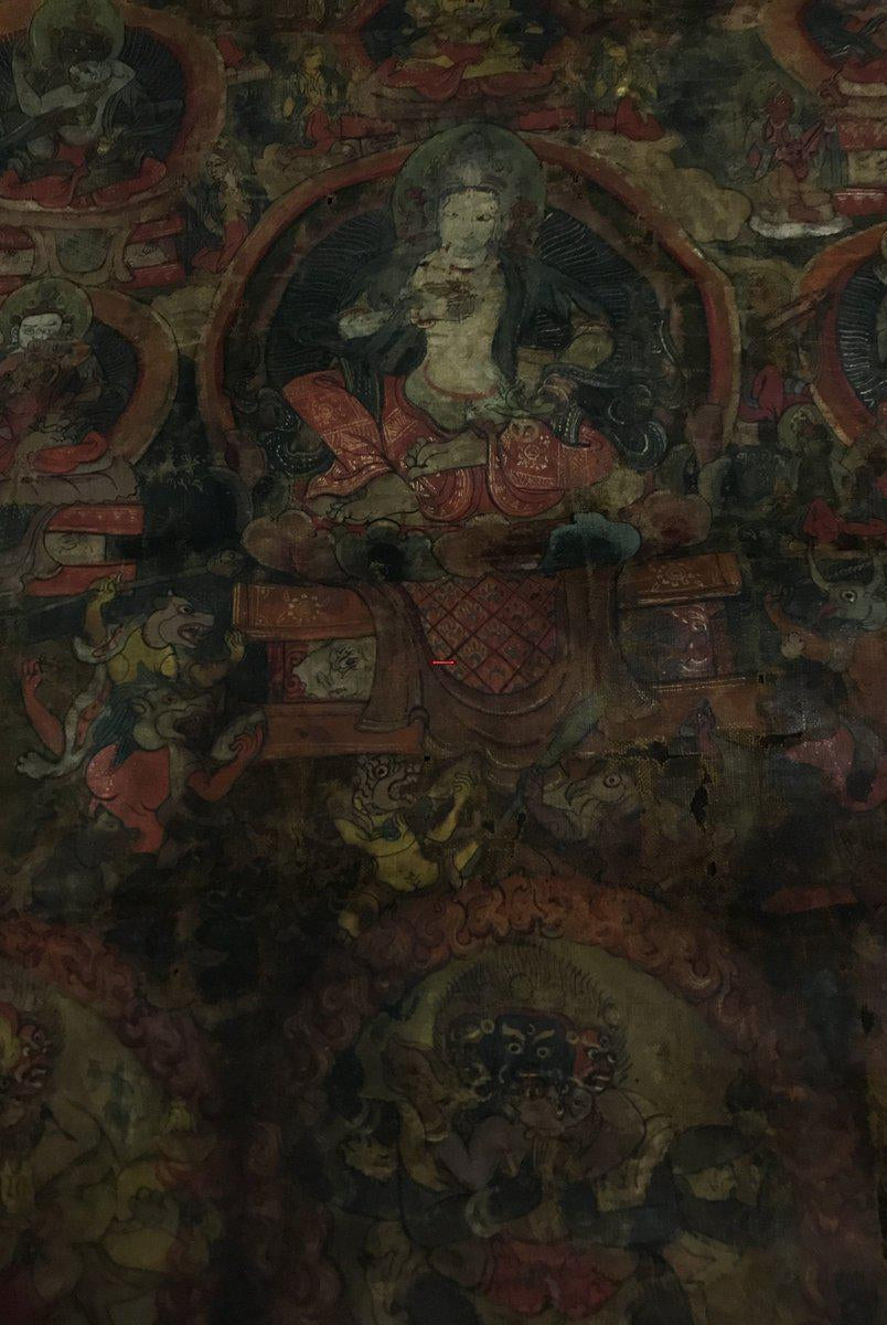 1241 Thangka antique du Tibet - Vajrasattva-WOVENSOULS-Antique-Vintage-Textiles-Art-Décor