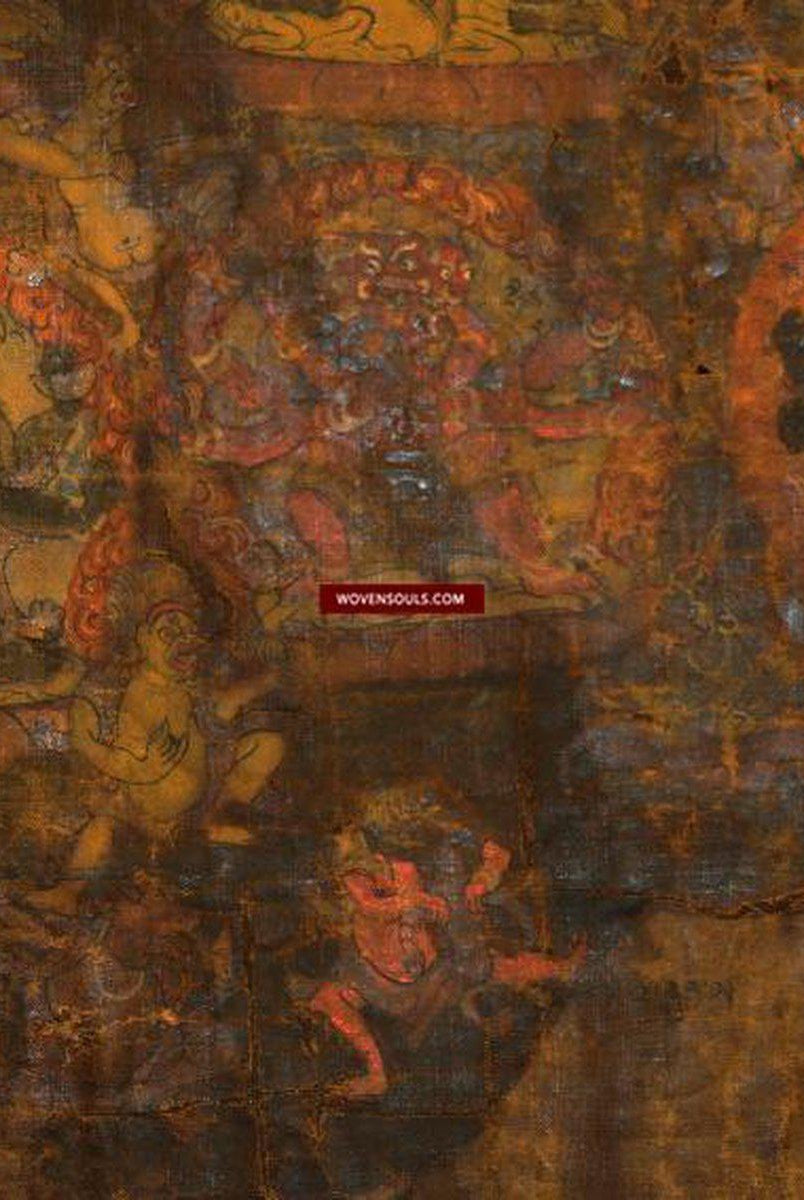 1241 Thangka antique du Tibet - Vajrasattva-WOVENSOULS-Antique-Vintage-Textiles-Art-Décor