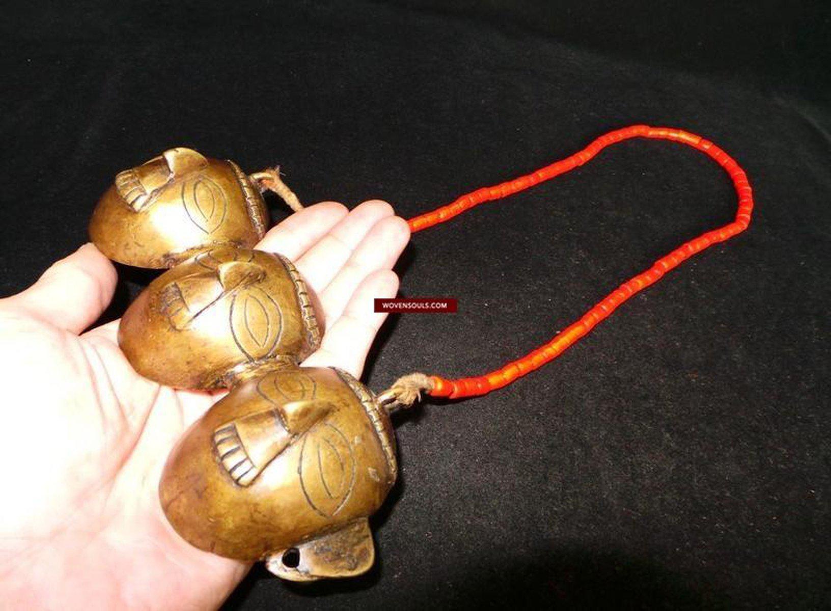 1247 Old Heirloom Naga Tribal Bead Necklace-WOVENSOULS-Antique-Vintage-Textiles-Art-Decor