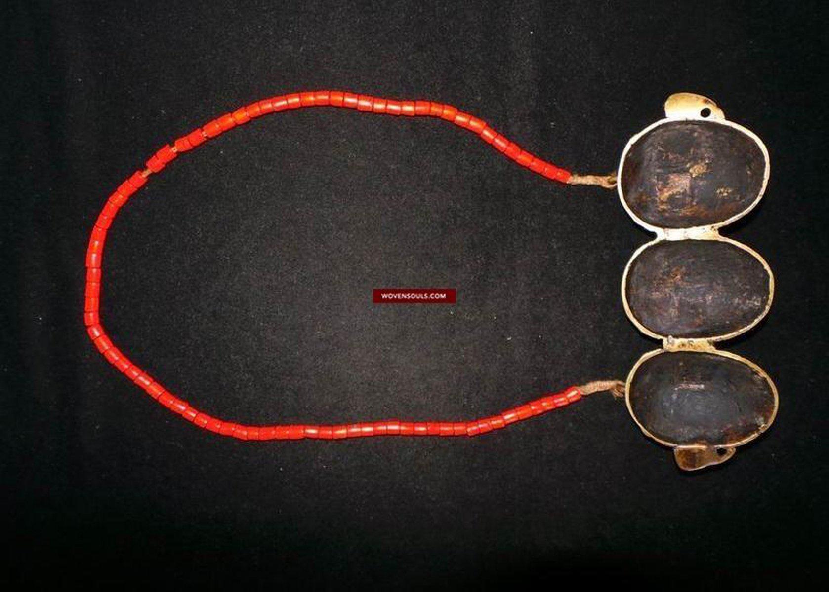 1247 Old Heirloom Naga Tribal Bead Necklace-WOVENSOULS-Antique-Vintage-Textiles-Art-Decor