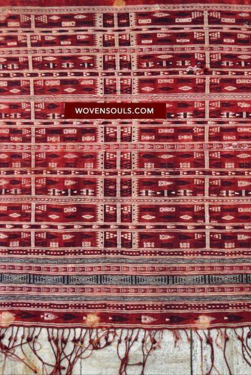 1261 - SOLD Antique Ajar Shawl - Berber People-WOVENSOULS-Antique-Vintage-Textiles-Art-Decor