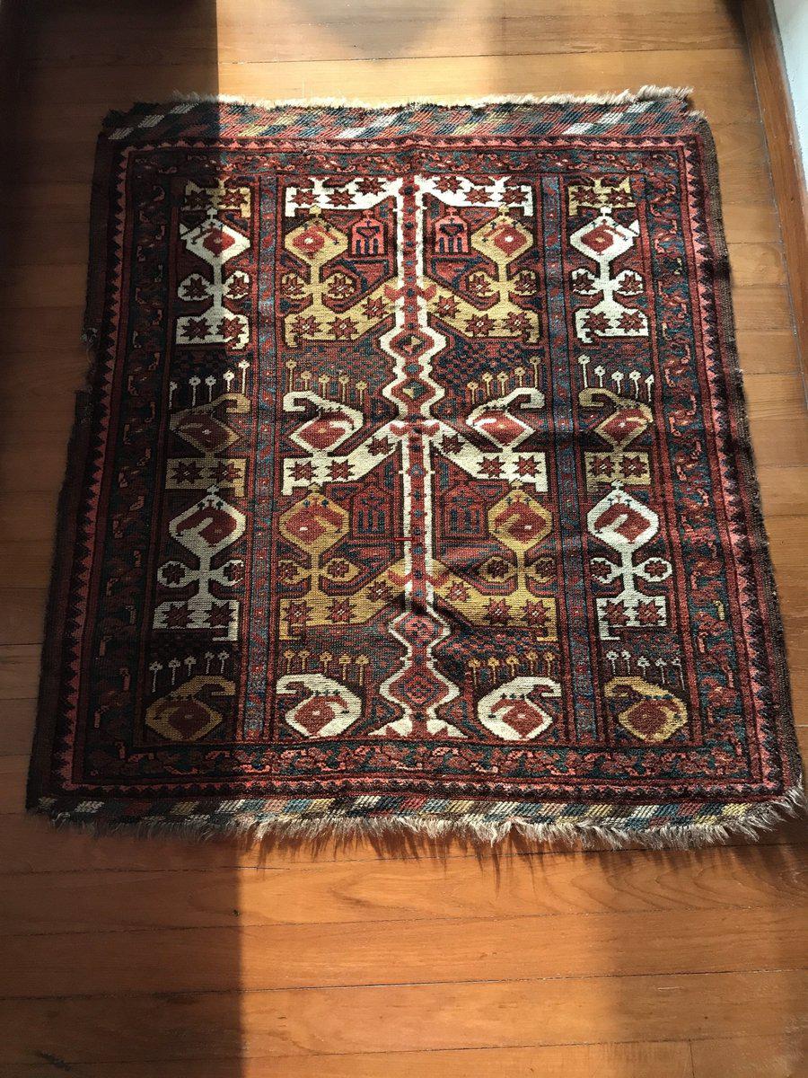 1262 Small Antique Ersari Beshir Khali w Ikat Design - Gallery-2-WOVENSOULS-Antique-Vintage-Textiles-Art-Decor
