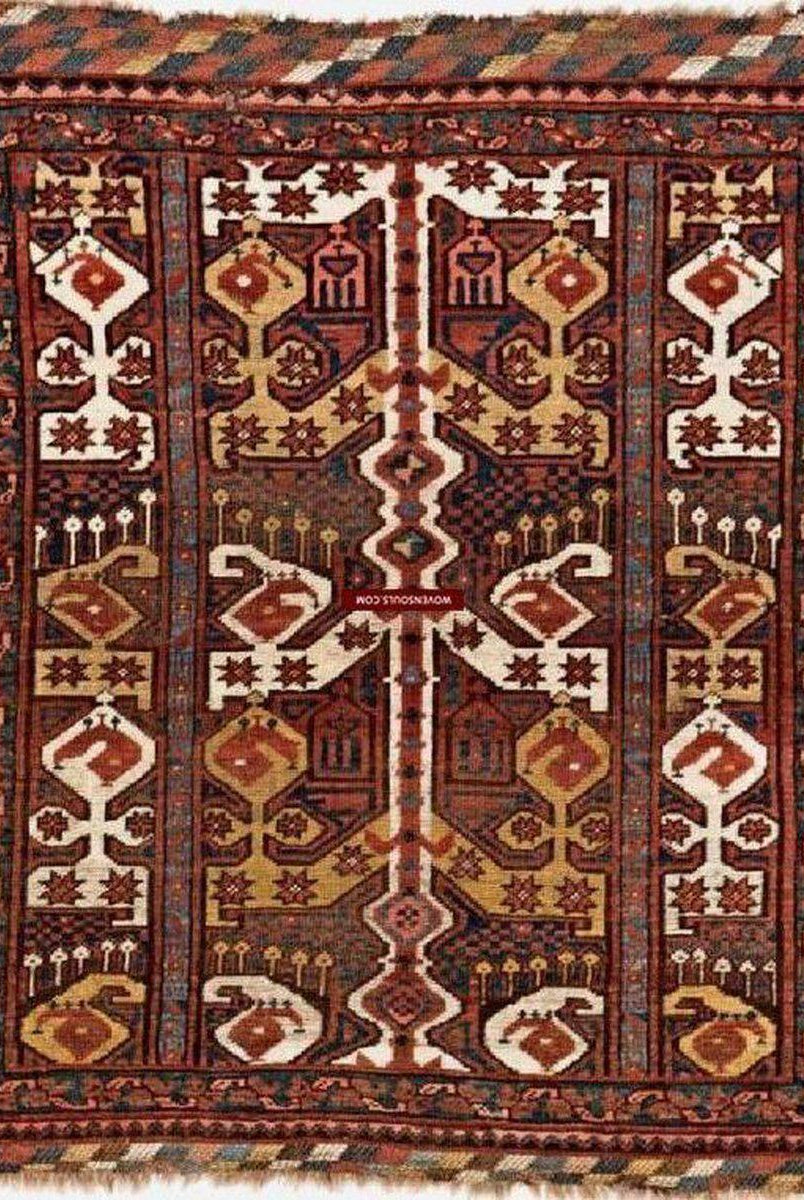 1262 Small Antique Ersari Beshir Khali w Ikat Design - Gallery-2-WOVENSOULS-Antique-Vintage-Textiles-Art-Decor