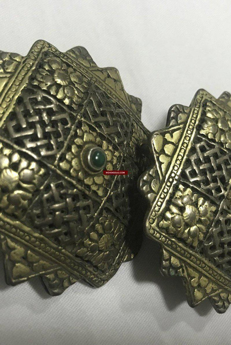 1264 Seltenes altes Erbstück aus Himalaya-Silber - Koma / Kooma aus Sikkim / Bhutan-WOVENSOULS-Antike-Vintage-Textilien-Kunst-Dekor