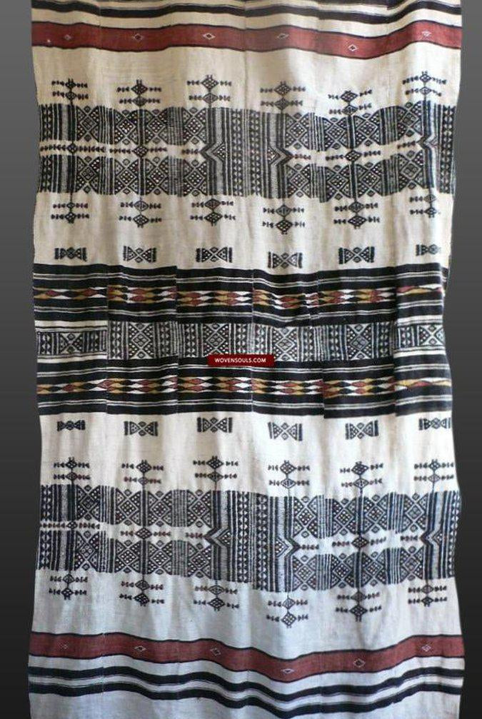 1268 Antique Fulani Shawl Blanket-WOVENSOULS-Antique-Vintage-Textiles-Art-Decor