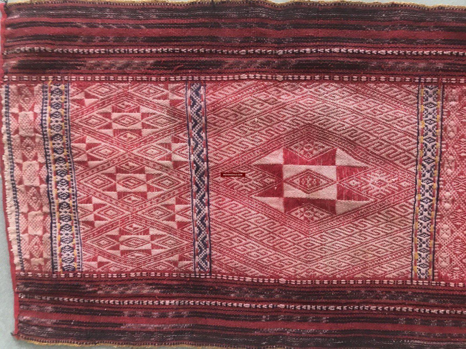 1275 Complete Vintage Hilltribe Woven Skirt from Vietnam-WOVENSOULS-Antique-Vintage-Textiles-Art-Decor