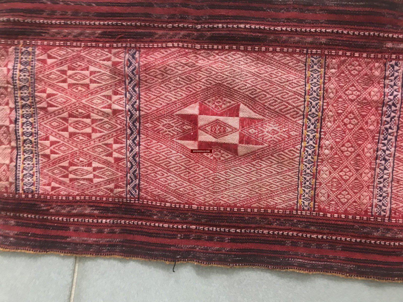 1275 Complete Vintage Hilltribe Woven Skirt from Vietnam-WOVENSOULS-Antique-Vintage-Textiles-Art-Decor