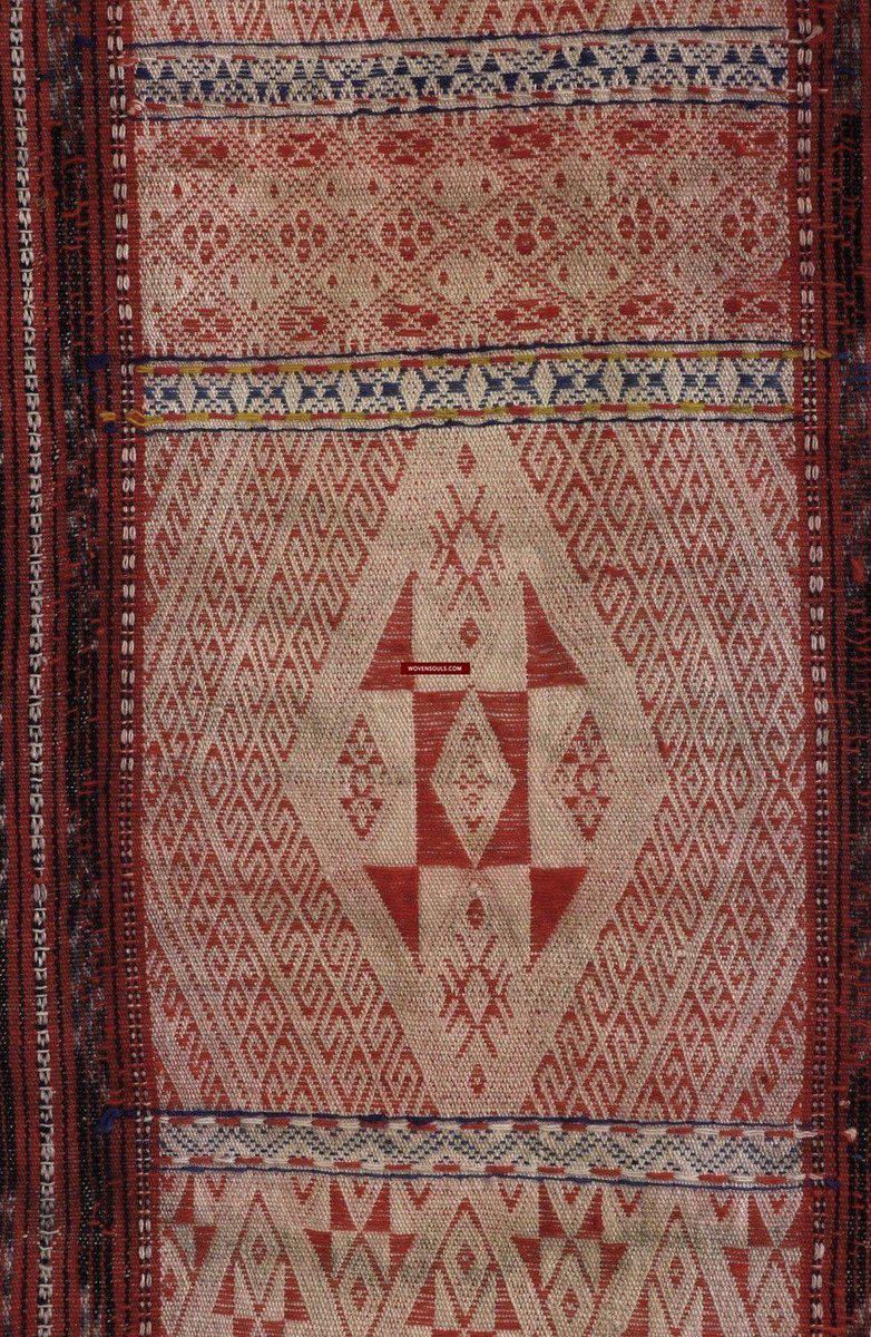 1275 Complete Vintage Hilltribe Woven Skirt from Vietnam-WOVENSOULS-Antique-Vintage-Textiles-Art-Decor