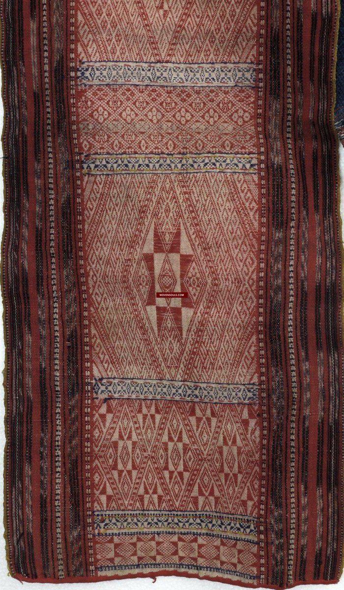 1275 Complete Vintage Hilltribe Woven Skirt from Vietnam-WOVENSOULS-Antique-Vintage-Textiles-Art-Decor