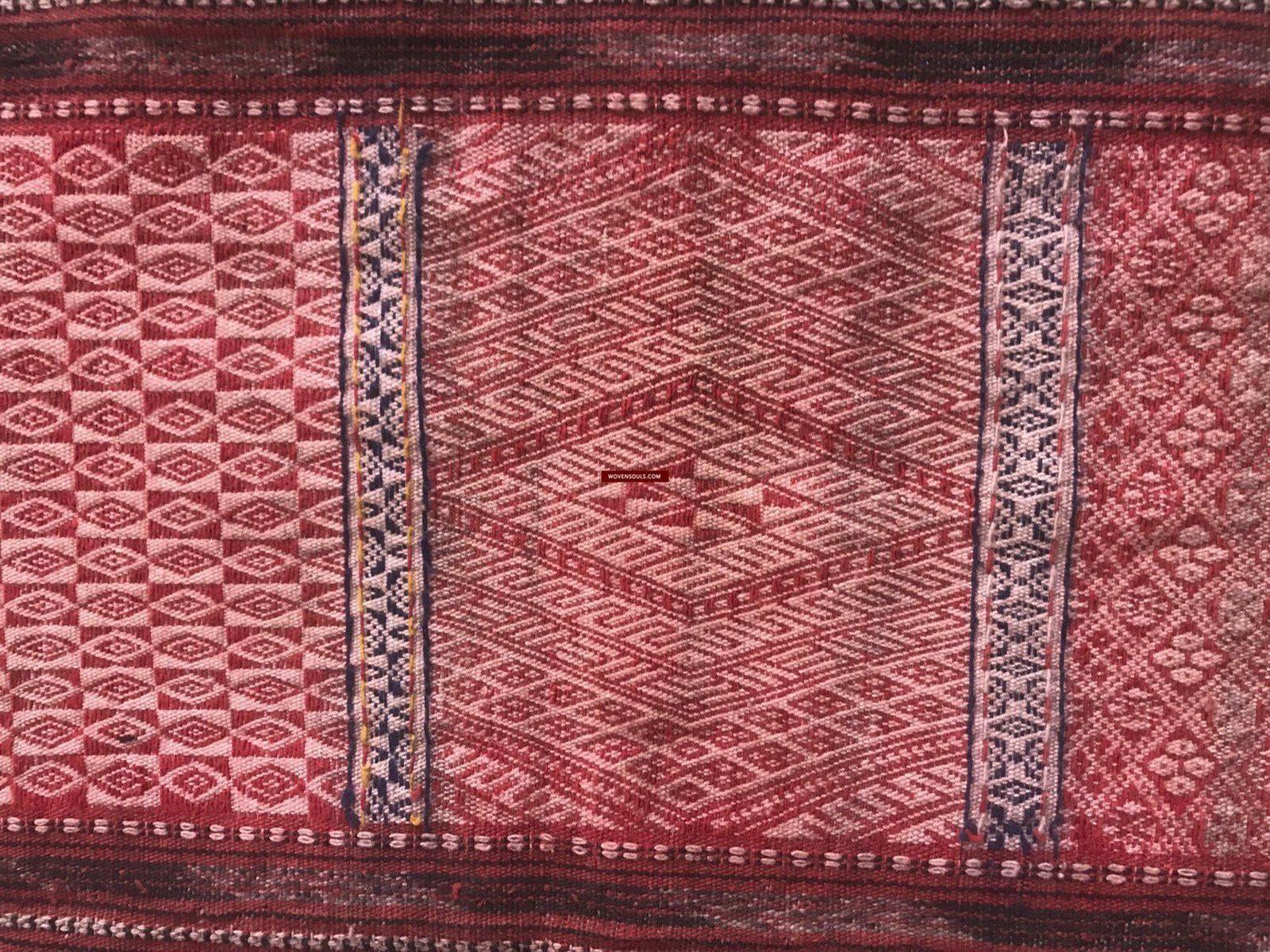 1275 Complete Vintage Hilltribe Woven Skirt from Vietnam-WOVENSOULS-Antique-Vintage-Textiles-Art-Decor