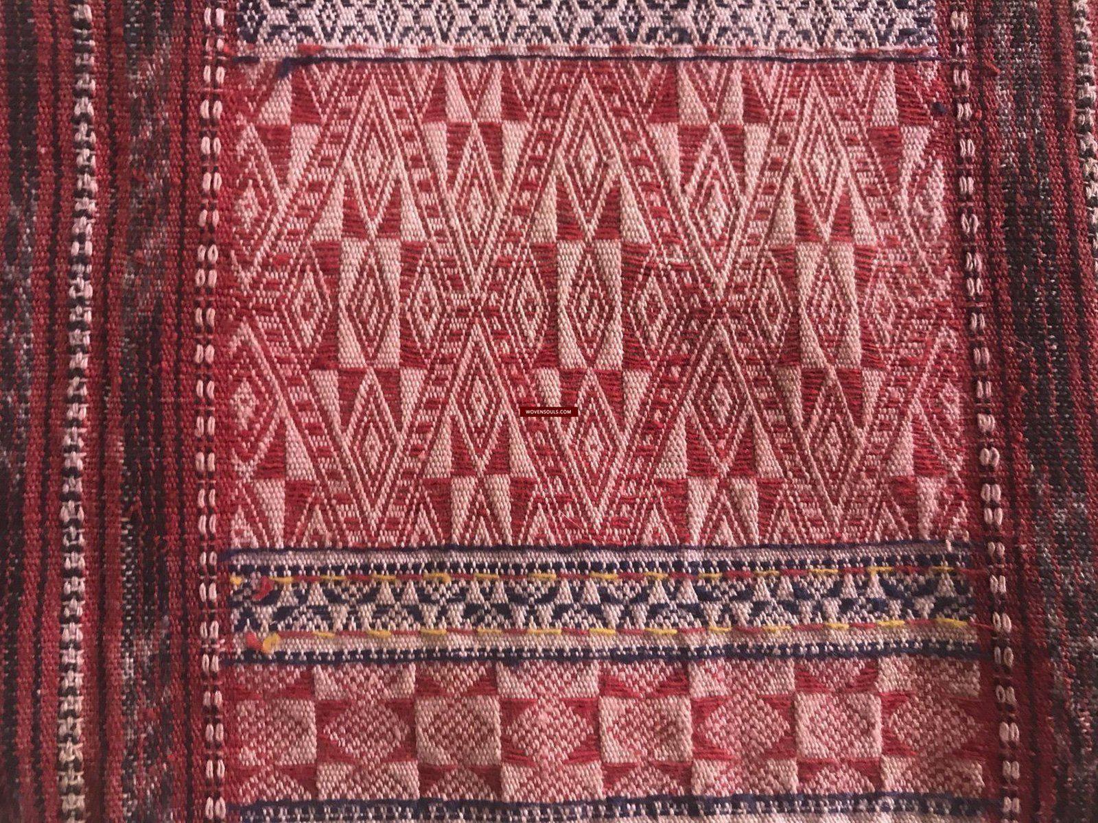 1275 Complete Vintage Hilltribe Woven Skirt from Vietnam-WOVENSOULS-Antique-Vintage-Textiles-Art-Decor