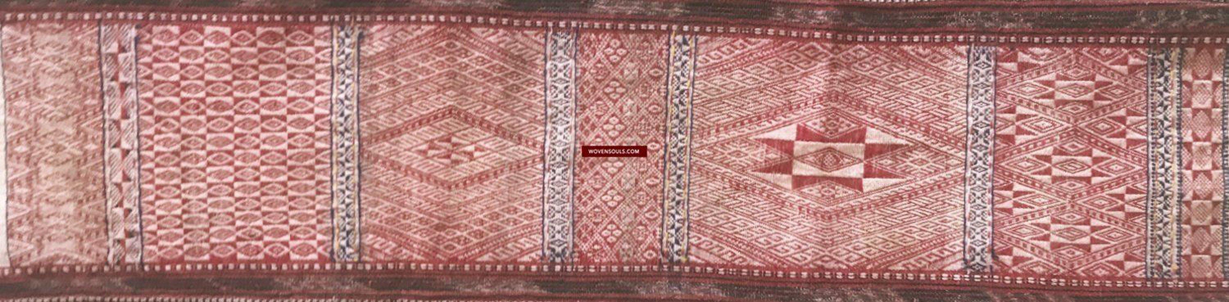 1275 Complete Vintage Hilltribe Woven Skirt from Vietnam-WOVENSOULS-Antique-Vintage-Textiles-Art-Decor