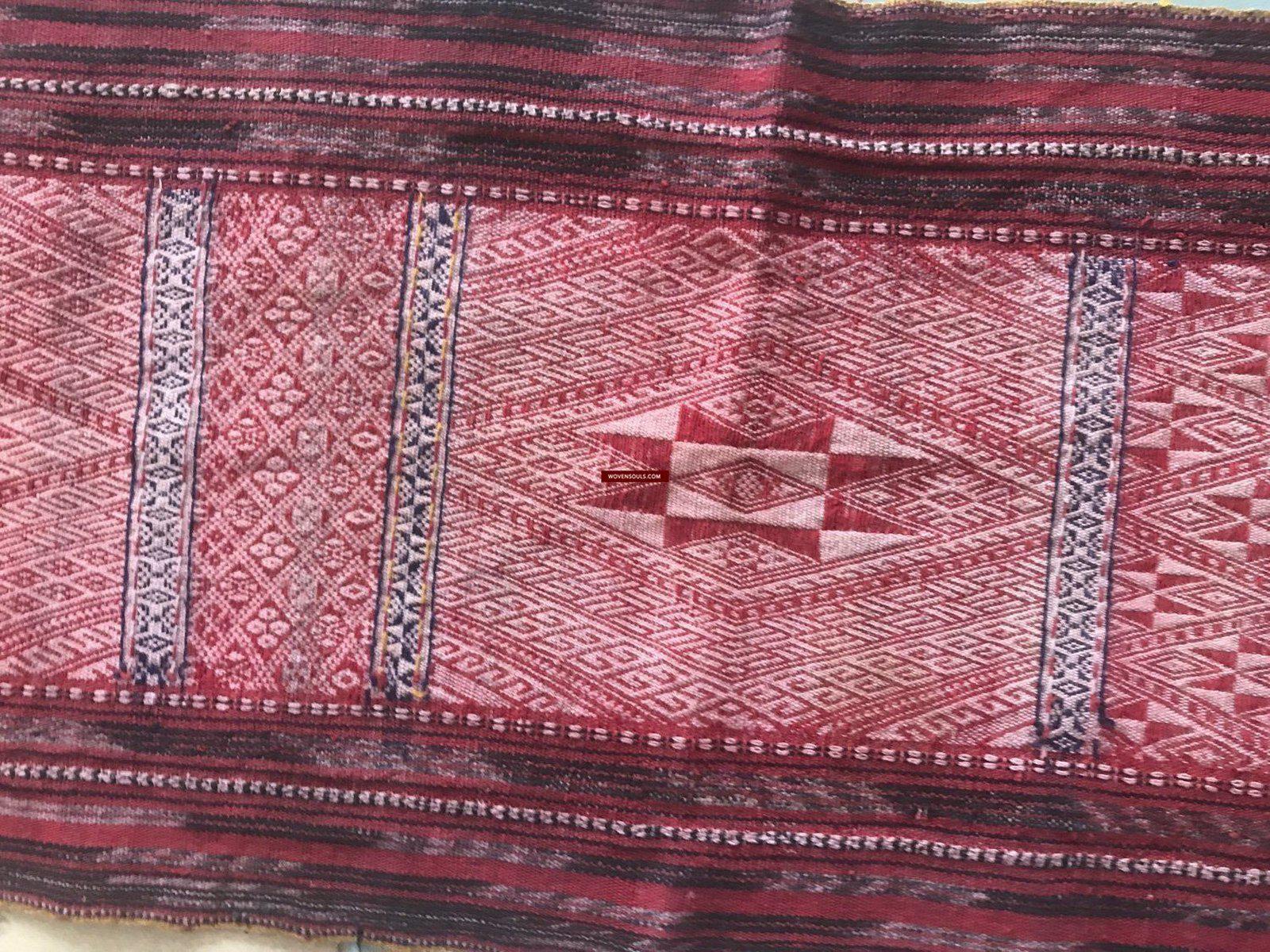 1275 Complete Vintage Hilltribe Woven Skirt from Vietnam-WOVENSOULS-Antique-Vintage-Textiles-Art-Decor