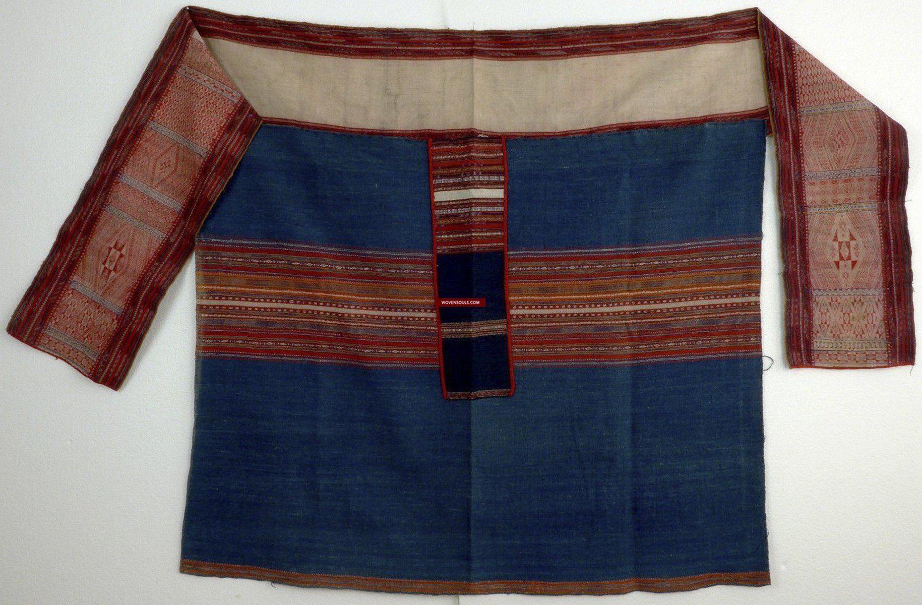 1275 Complete Vintage Hilltribe Woven Skirt from Vietnam-WOVENSOULS-Antique-Vintage-Textiles-Art-Decor