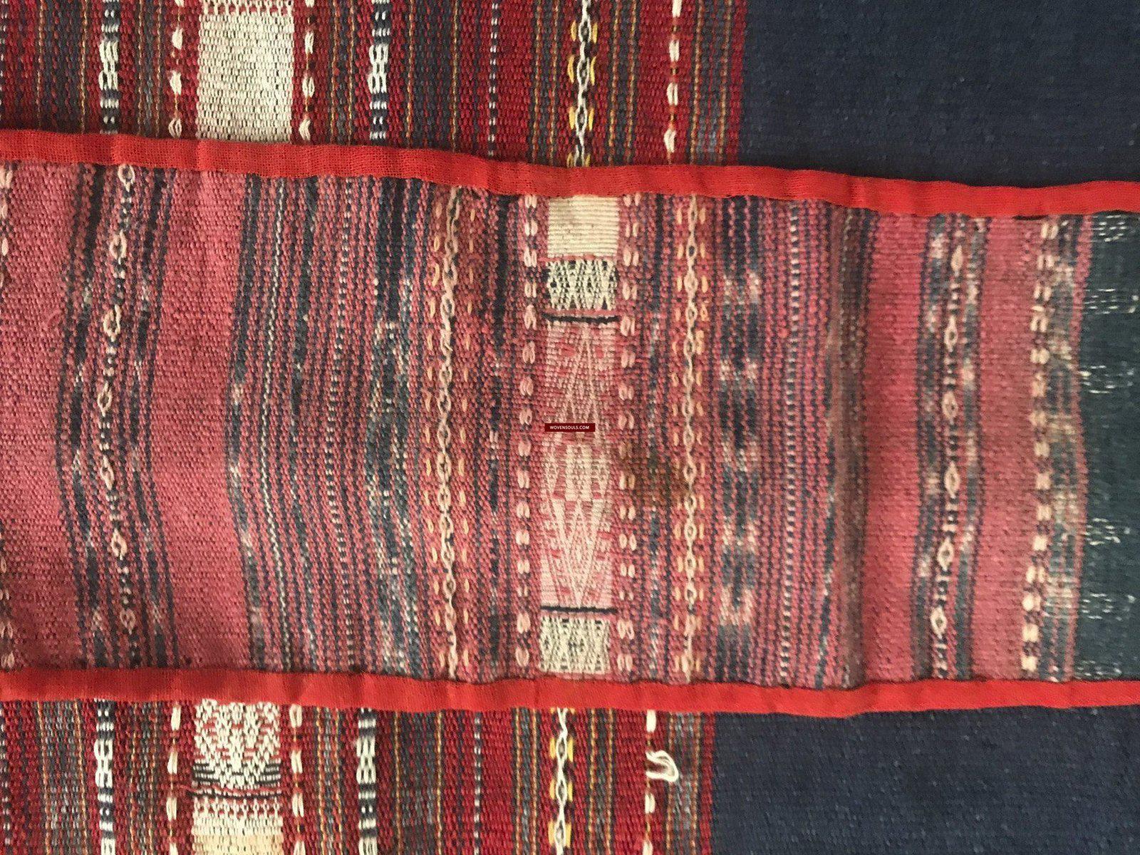 1276 Complete Vintage Hilltribe Woven Skirt from Vietnam-WOVENSOULS-Antique-Vintage-Textiles-Art-Decor