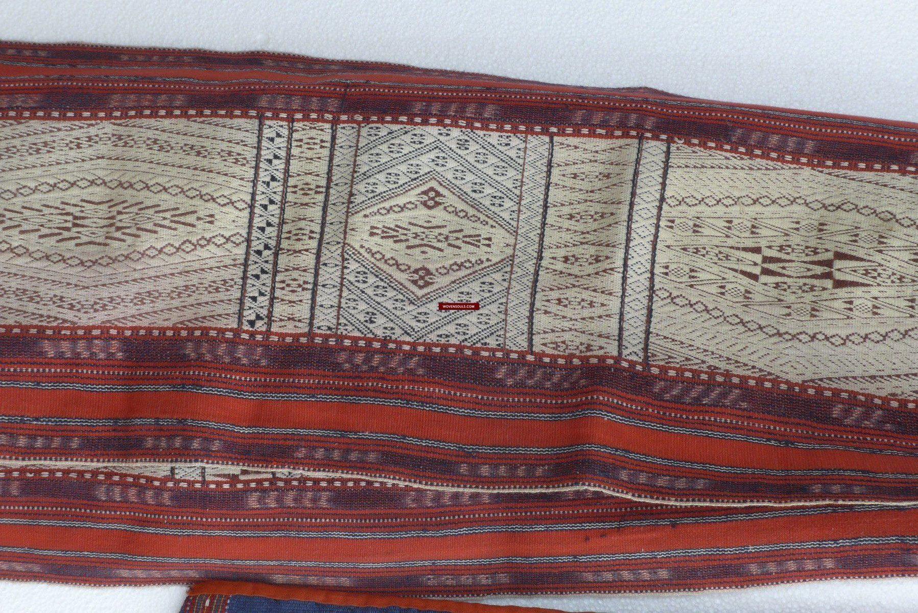1276 Complete Vintage Hilltribe Woven Skirt from Vietnam-WOVENSOULS-Antique-Vintage-Textiles-Art-Decor