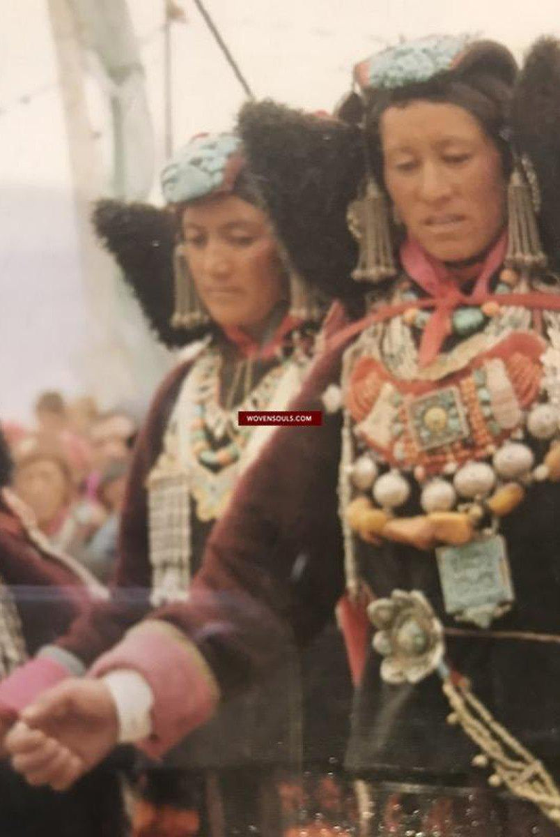 1279 SOLD Old Ladakh Heirloom Jewelry with Coral-WOVENSOULS-Antique-Vintage-Textiles-Art-Decor