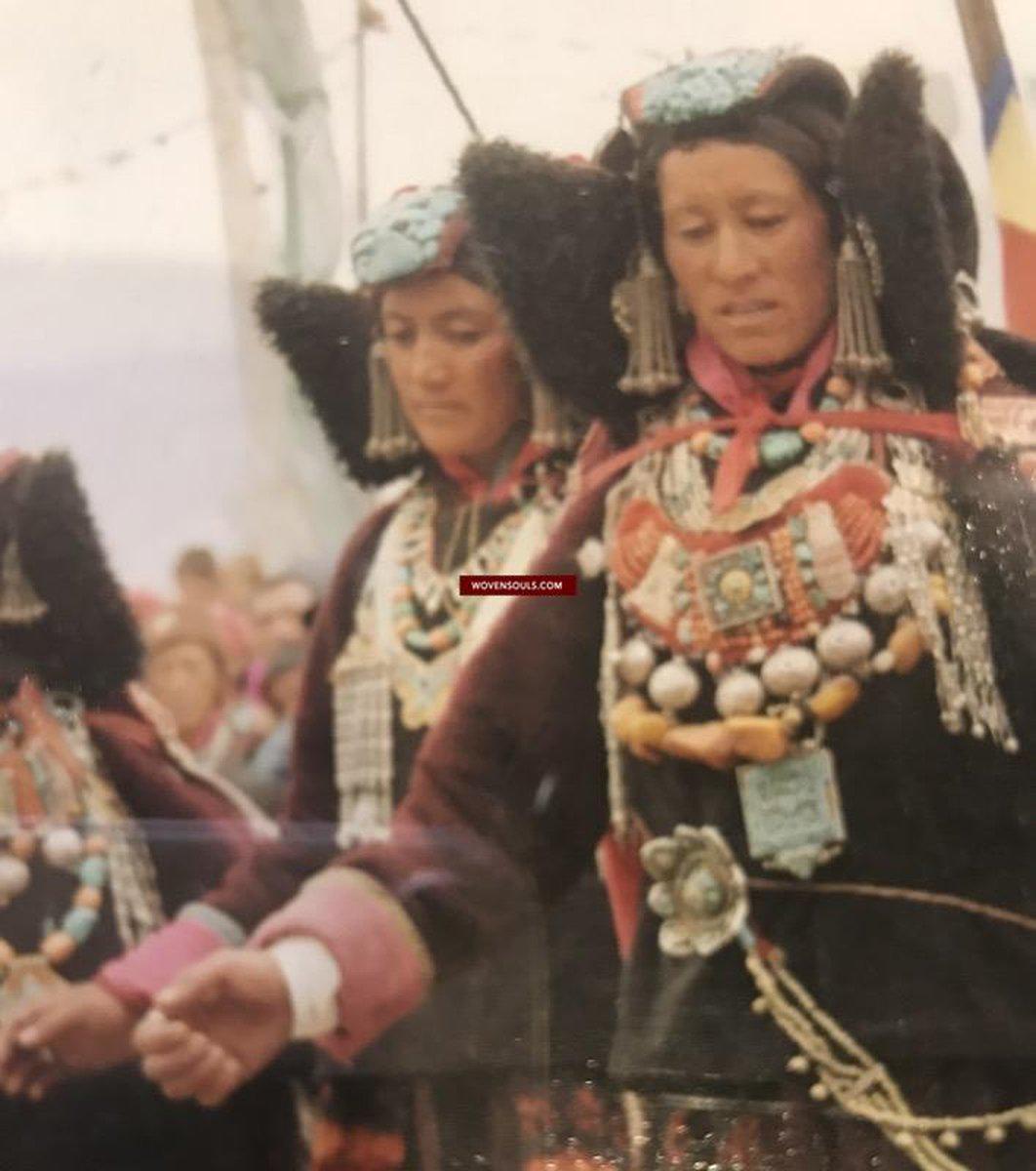 1279 SOLD Old Ladakh Heirloom Jewelry with Coral-WOVENSOULS-Antique-Vintage-Textiles-Art-Decor