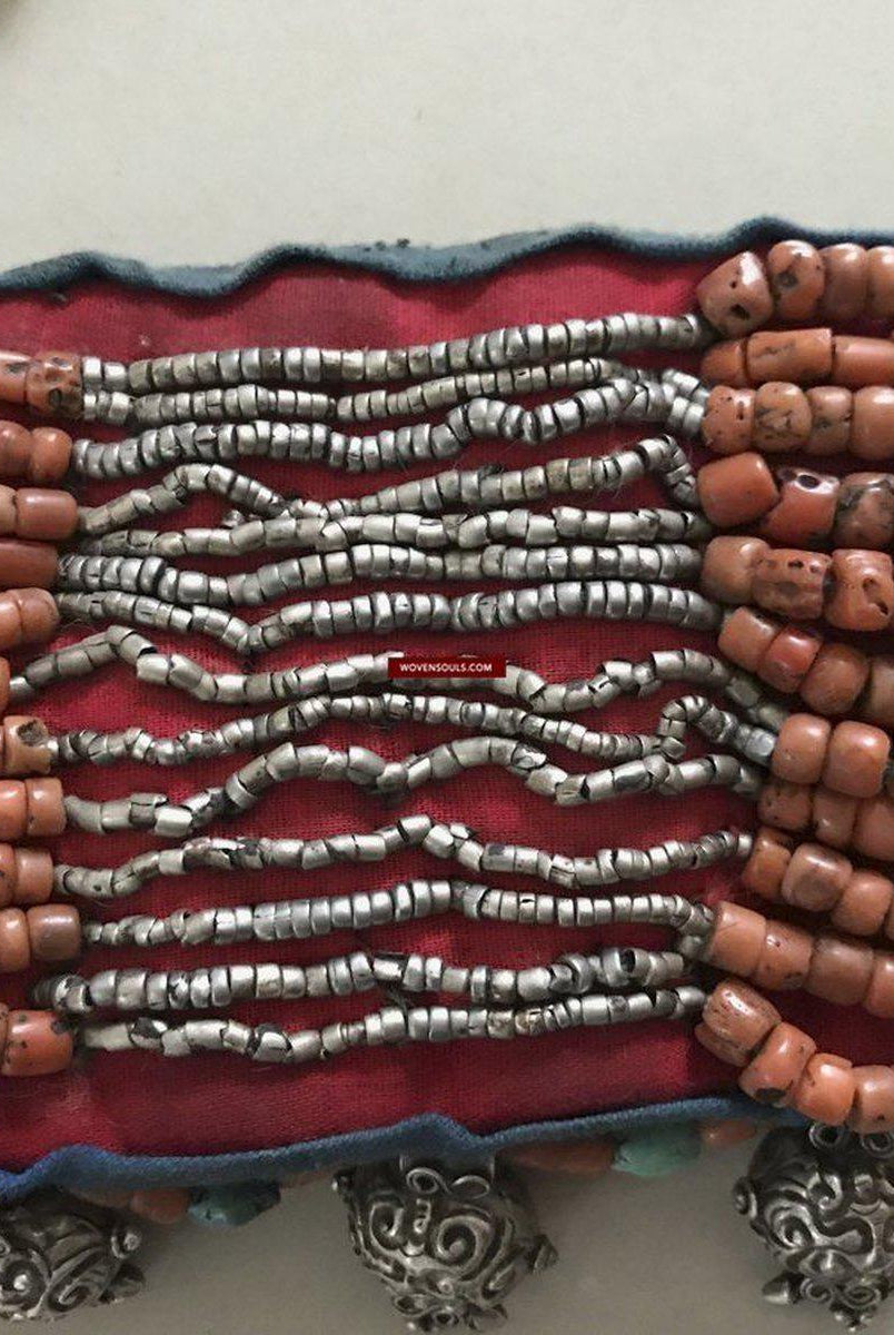 1281 SOLD Rare Old Ladakh Heirloom Jewelry with Gold Gilt-WOVENSOULS-Antique-Vintage-Textiles-Art-Decor