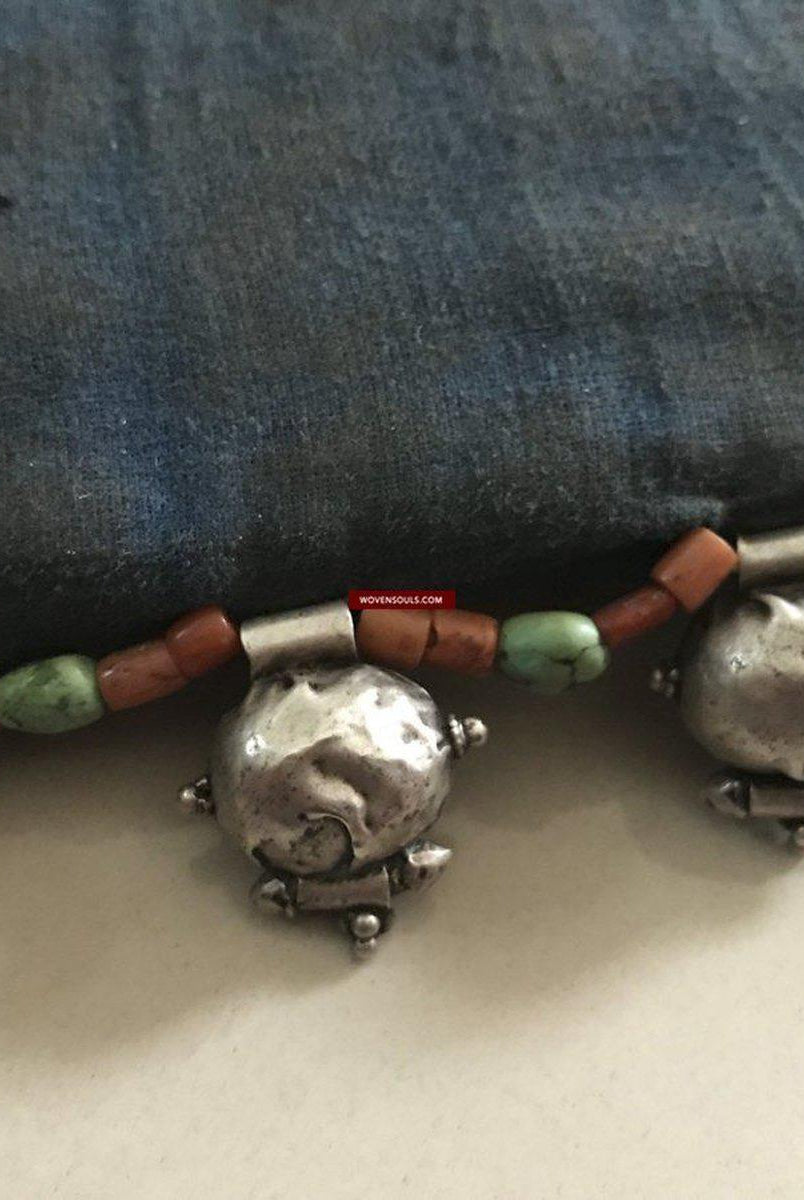 1281 SOLD Rare Old Ladakh Heirloom Jewelry with Gold Gilt-WOVENSOULS-Antique-Vintage-Textiles-Art-Decor