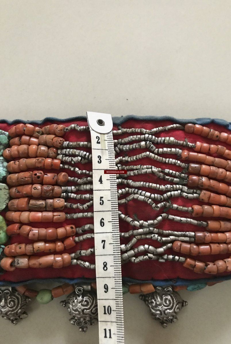 1281 SOLD Rare Old Ladakh Heirloom Jewelry with Gold Gilt-WOVENSOULS-Antique-Vintage-Textiles-Art-Decor