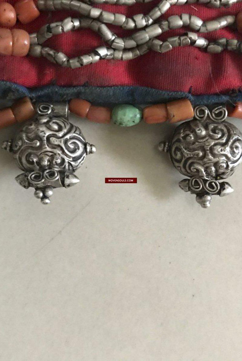 1281 SOLD Rare Old Ladakh Heirloom Jewelry with Gold Gilt-WOVENSOULS-Antique-Vintage-Textiles-Art-Decor