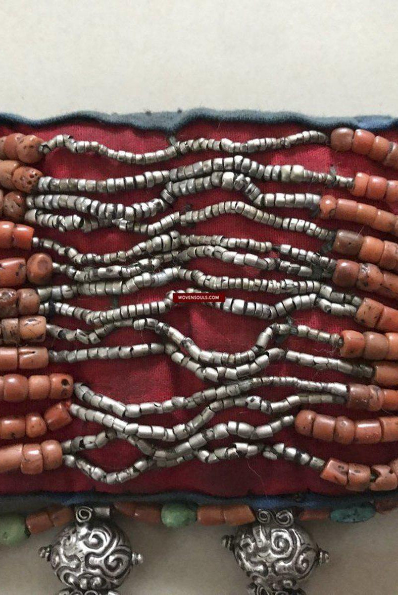 1281 SOLD Rare Old Ladakh Heirloom Jewelry with Gold Gilt-WOVENSOULS-Antique-Vintage-Textiles-Art-Decor