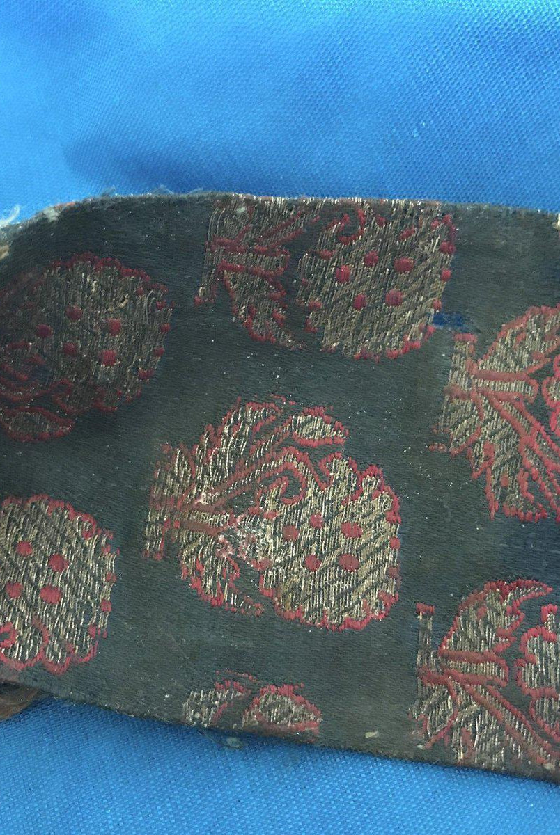 1285 Objet rituel bouddhiste tibétain antique rare Tambour Damru-WOVENSOULS-Antique-Vintage-Textiles-Art-Décor