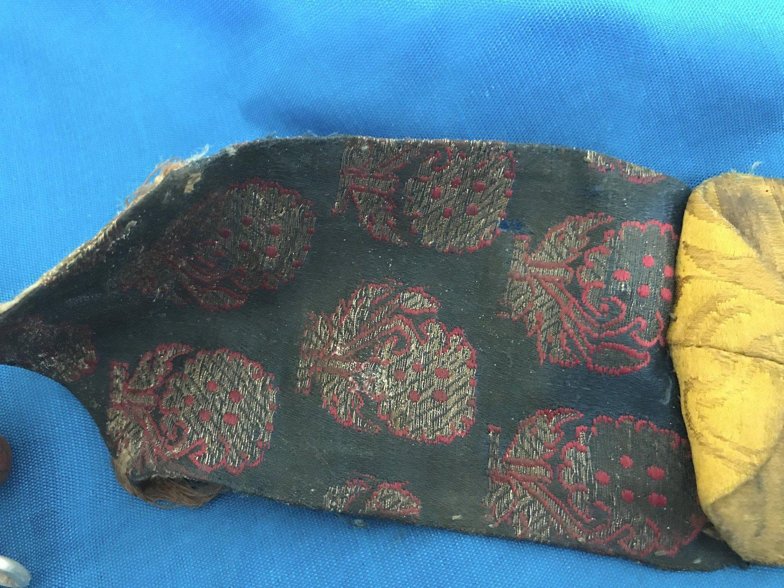 1285 Seltenes antikes tibetisch-buddhistisches Ritualobjekt Damru Drum-WOVENSOULS-Antike-Vintage-Textilien-Kunst-Dekor
