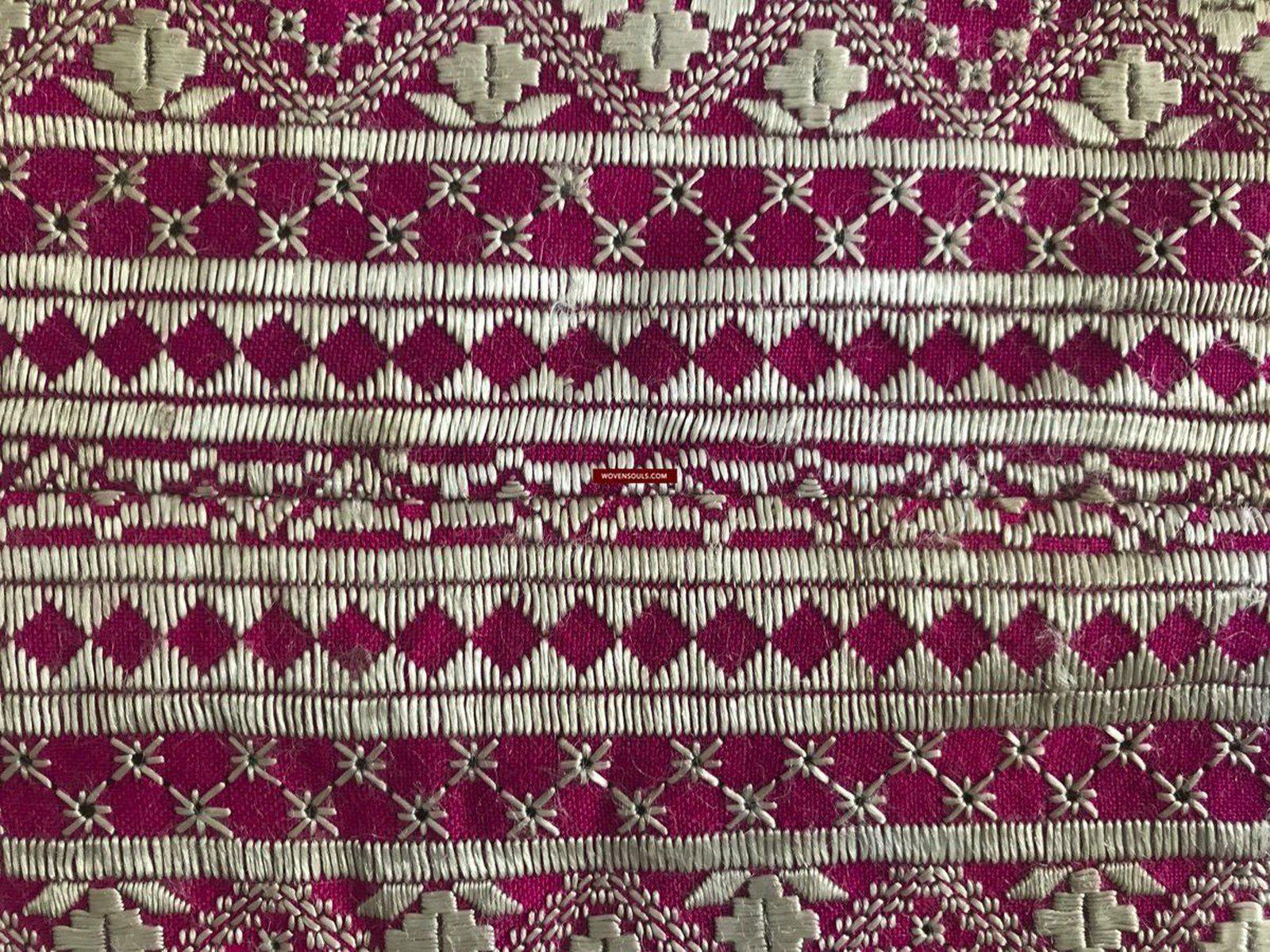 1291 Vintage Double Sided Palindrome Embroidery - Ceremonial Textile of Afghan Shia Community-WOVENSOULS-Antique-Vintage-Textiles-Art-Decor