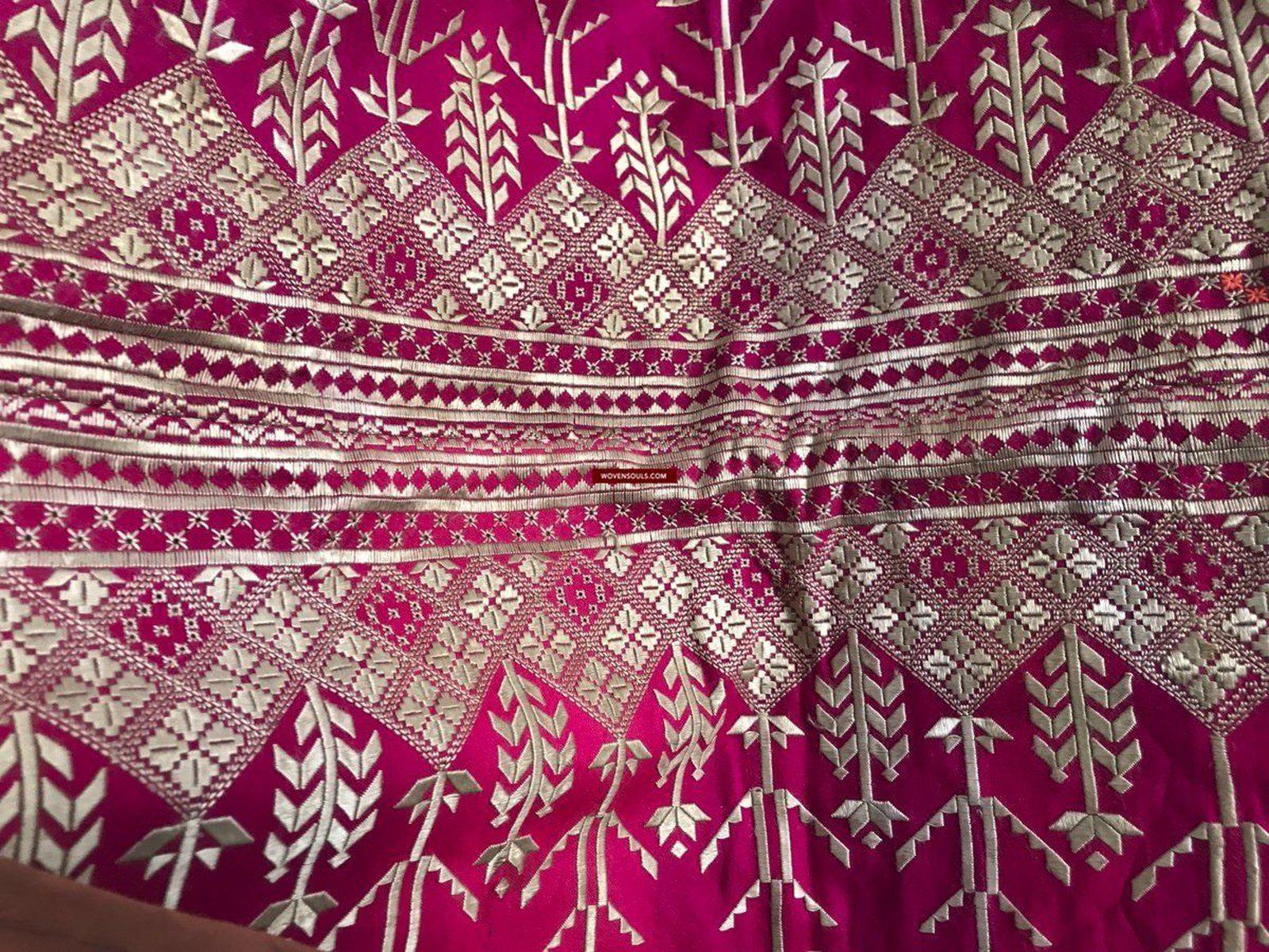 1291 Vintage Double Sided Palindrome Embroidery - Ceremonial Textile of Afghan Shia Community-WOVENSOULS-Antique-Vintage-Textiles-Art-Decor