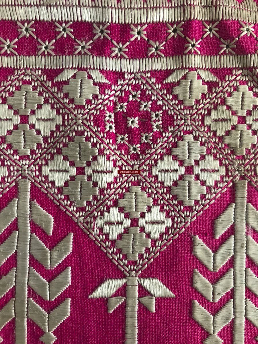 1291 Vintage Double Sided Palindrome Embroidery - Ceremonial Textile of Afghan Shia Community-WOVENSOULS-Antique-Vintage-Textiles-Art-Decor