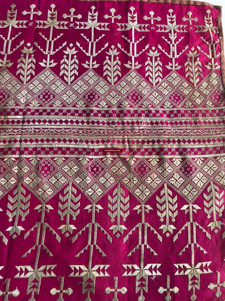 1291 Vintage Double Sided Palindrome Embroidery - Ceremonial Textile of Afghan Shia Community-WOVENSOULS-Antique-Vintage-Textiles-Art-Decor