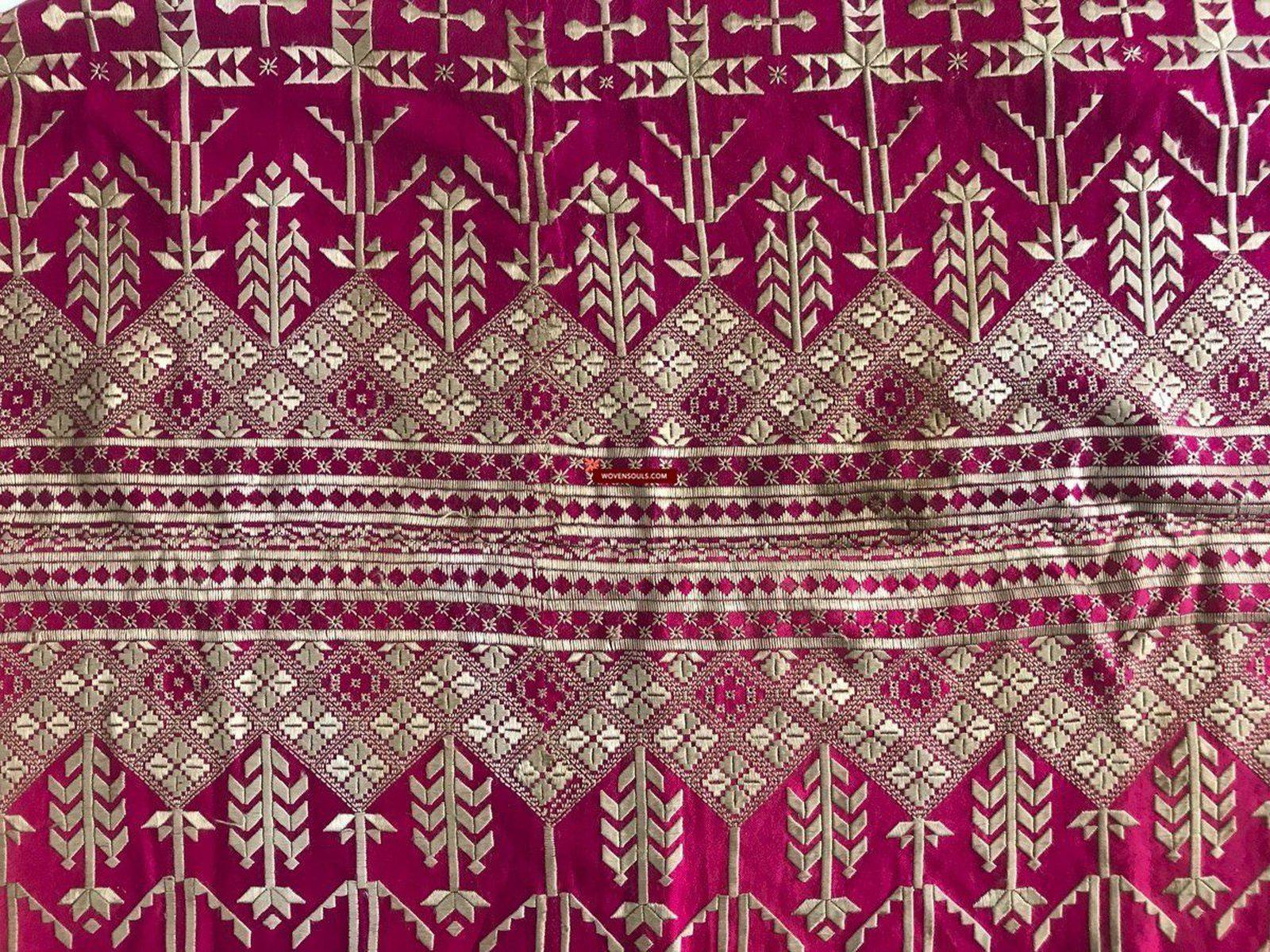 1291 Vintage Double Sided Palindrome Embroidery - Ceremonial Textile of Afghan Shia Community-WOVENSOULS-Antique-Vintage-Textiles-Art-Decor